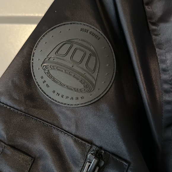 Men’s Satin Bomber Jacket Blue Origin - Picture 4 of 8